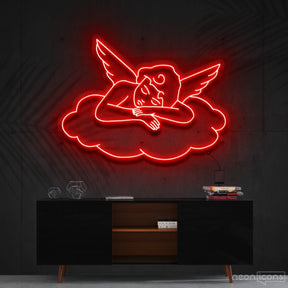 "Sleepy Cupid" Neon Sign 90cm (3ft) / Red / Cut to Shape by Neon Icons