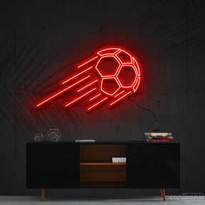 "Soccer Ball" Neon Sign 60cm (2ft) / Red / Cut to Shape by Neon Icons