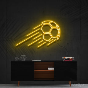 "Soccer Ball" Neon Sign 60cm (2ft) / Yellow / Cut to Shape by Neon Icons