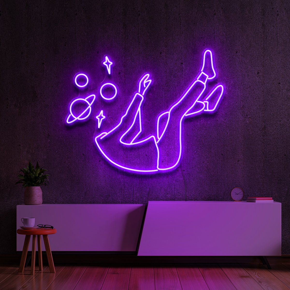 "Space Head" Neon Sign by Neon Icons