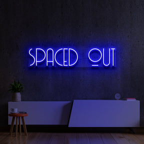 "Spaced Out" Neon Sign 60cm (2ft) / Blue / LED Neon by Neon Icons