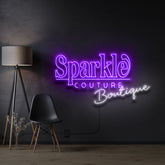 "Sparkle Couture Boutique" Custom Neon Sign