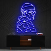 "Street Cred" Neon Sign 60cm (2ft) / Blue / Cut to Square by Neon Icons