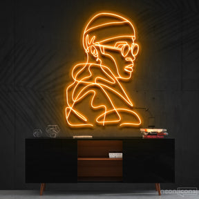 "Street Cred" Neon Sign 60cm (2ft) / Orange / Cut to Square by Neon Icons