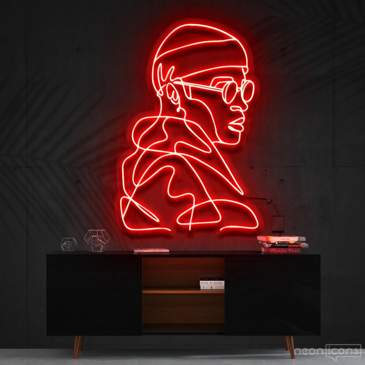 "Street Cred" Neon Sign 60cm (2ft) / Red / Cut to Square by Neon Icons