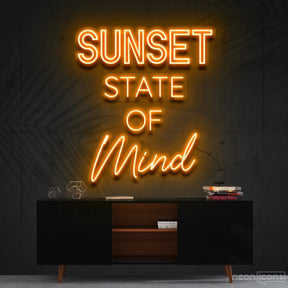 "Sunset State of Mind" Neon Sign 60cm (2ft) / Orange / Cut to Shape by Neon Icons