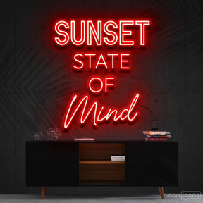 "Sunset State of Mind" Neon Sign 60cm (2ft) / Red / Cut to Shape by Neon Icons