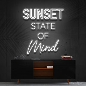 "Sunset State of Mind" Neon Sign 60cm (2ft) / White / Cut to Shape by Neon Icons