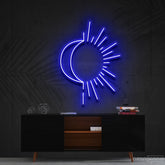 "Sunshine & Moonshine" Neon Sign 60cm (2ft) / Blue / Cut to Shape by Neon Icons