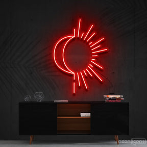 "Sunshine & Moonshine" Neon Sign 60cm (2ft) / Red / Cut to Shape by Neon Icons