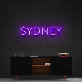 "Sydney" Neon Sign 60cm (2ft) / Purple / Cut to Shape by Neon Icons