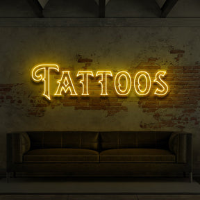 "Tattoos" Neon Sign for Tattoo Parlours by Neon Icons