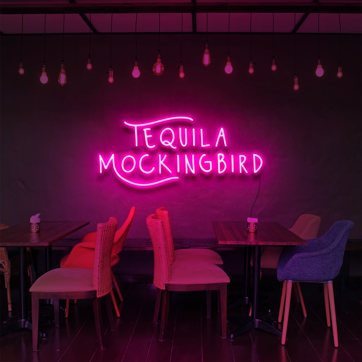"Tequila Mockingbird" Neon Sign for Bars & Restaurants 60cm (2ft) / Pink / LED Neon by Neon Icons