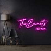 "The Bemets" Custom Neon Sign 80cm / Pink / Cut to Shape by Neon Icons