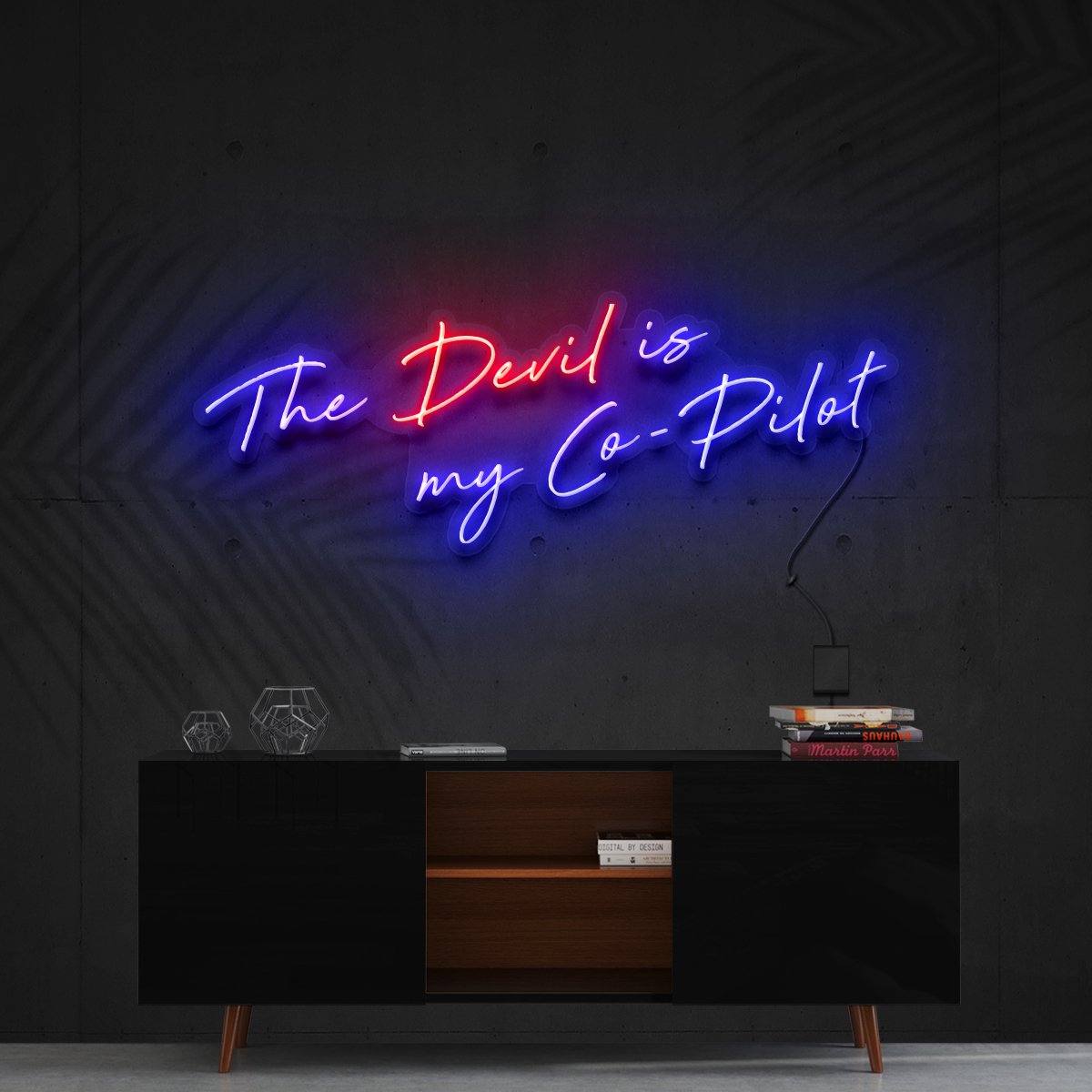 "The Devil is my Copilot" Custom Neon Sign