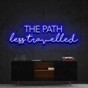 "The Path Less Travelled" Neon Sign 90cm (3ft) / Blue / Cut to Shape by Neon Icons