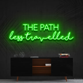 "The Path Less Travelled" Neon Sign 90cm (3ft) / Green / Cut to Shape by Neon Icons