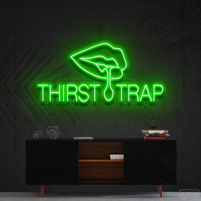 "Thirst Trap" Neon Sign 60cm (2ft) / Green / Cut to Shape by Neon Icons