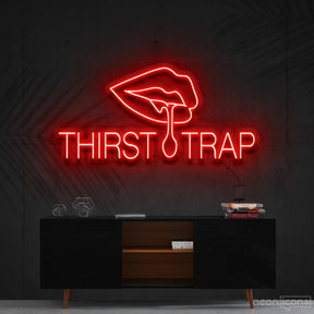 "Thirst Trap" Neon Sign 60cm (2ft) / Red / Cut to Shape by Neon Icons