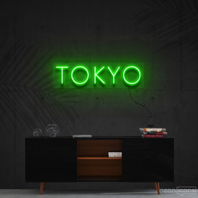 "Tokyo" Neon Sign 60cm (2ft) / Green / Cut to Shape by Neon Icons