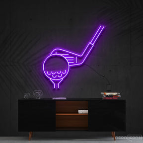 "Top Golf" Neon Sign 60cm (2ft) / Purple / Cut to Shape by Neon Icons