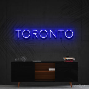 "Toronto" Neon Sign 60cm (2ft) / Blue / Cut to Shape by Neon Icons