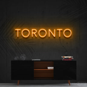 "Toronto" Neon Sign 60cm (2ft) / Orange / Cut to Shape by Neon Icons