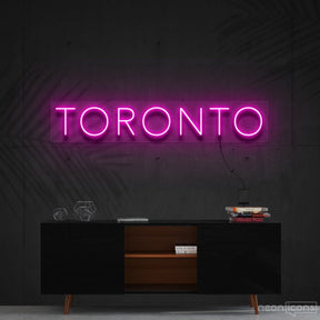 "Toronto" Neon Sign 60cm (2ft) / Pink / Cut to Shape by Neon Icons