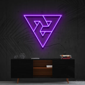 "Triangles?" Neon Sign 60cm (2ft) / Purple / Cut to Shape by Neon Icons