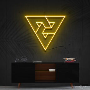 "Triangles?" Neon Sign 60cm (2ft) / Yellow / Cut to Shape by Neon Icons