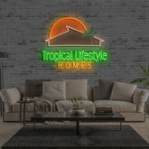 "Tropical Lifestyle Homes" Custom Neon x Acrylic Sign