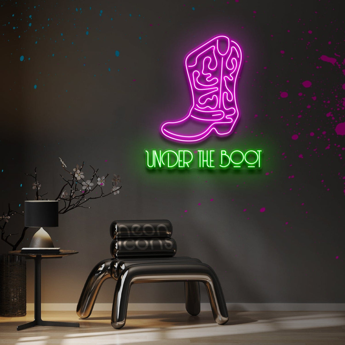 "Under The Boot" Custom Neon Sign