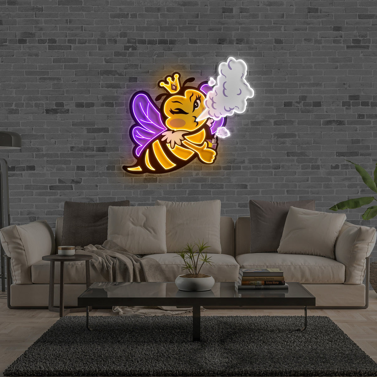 "Vaping Bee" Custom Neon x Acrylic Print