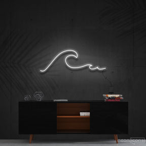 "Wavy" Neon Sign 60cm (2ft) / White / Cut to Shape by Neon Icons