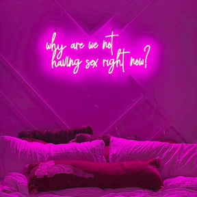 "Why Are We Not Having Sex Right Now" Neon Sign