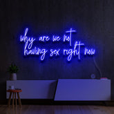 "Why Are We Not Having Sex Right Now" Neon Sign 90cm (3ft) / Blue / LED Neon by Neon Icons