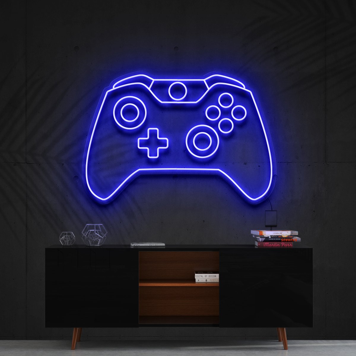 "Xbox Controller" Neon Sign 60cm (2ft) / Blue / Cut to Shape by Neon Icons