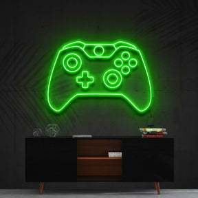 "Xbox Controller" Neon Sign 60cm (2ft) / Green / Cut to Shape by Neon Icons