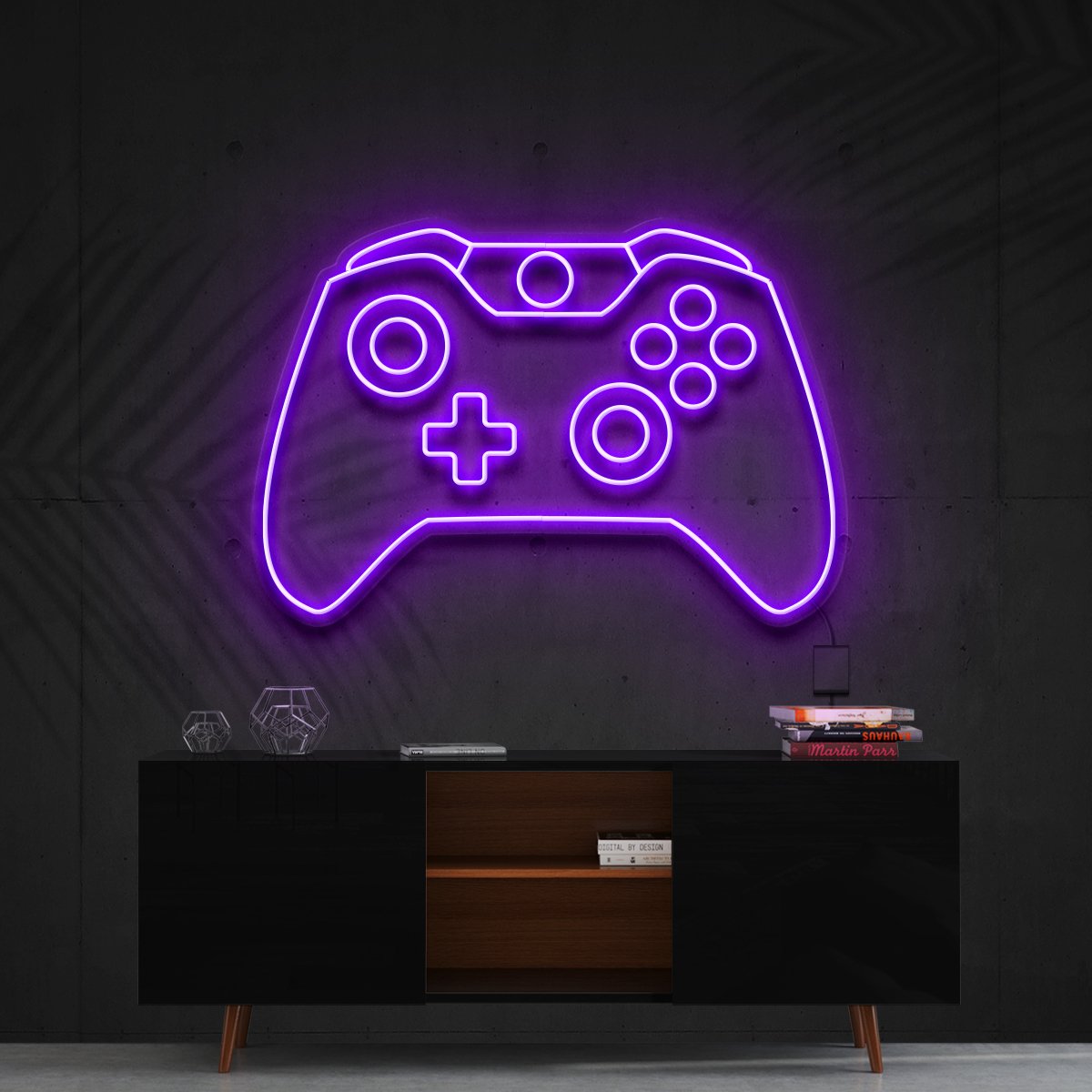 "Xbox Controller" Neon Sign 60cm (2ft) / Purple / Cut to Shape by Neon Icons