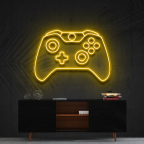 "Xbox Controller" Neon Sign 60cm (2ft) / Yellow / Cut to Shape by Neon Icons