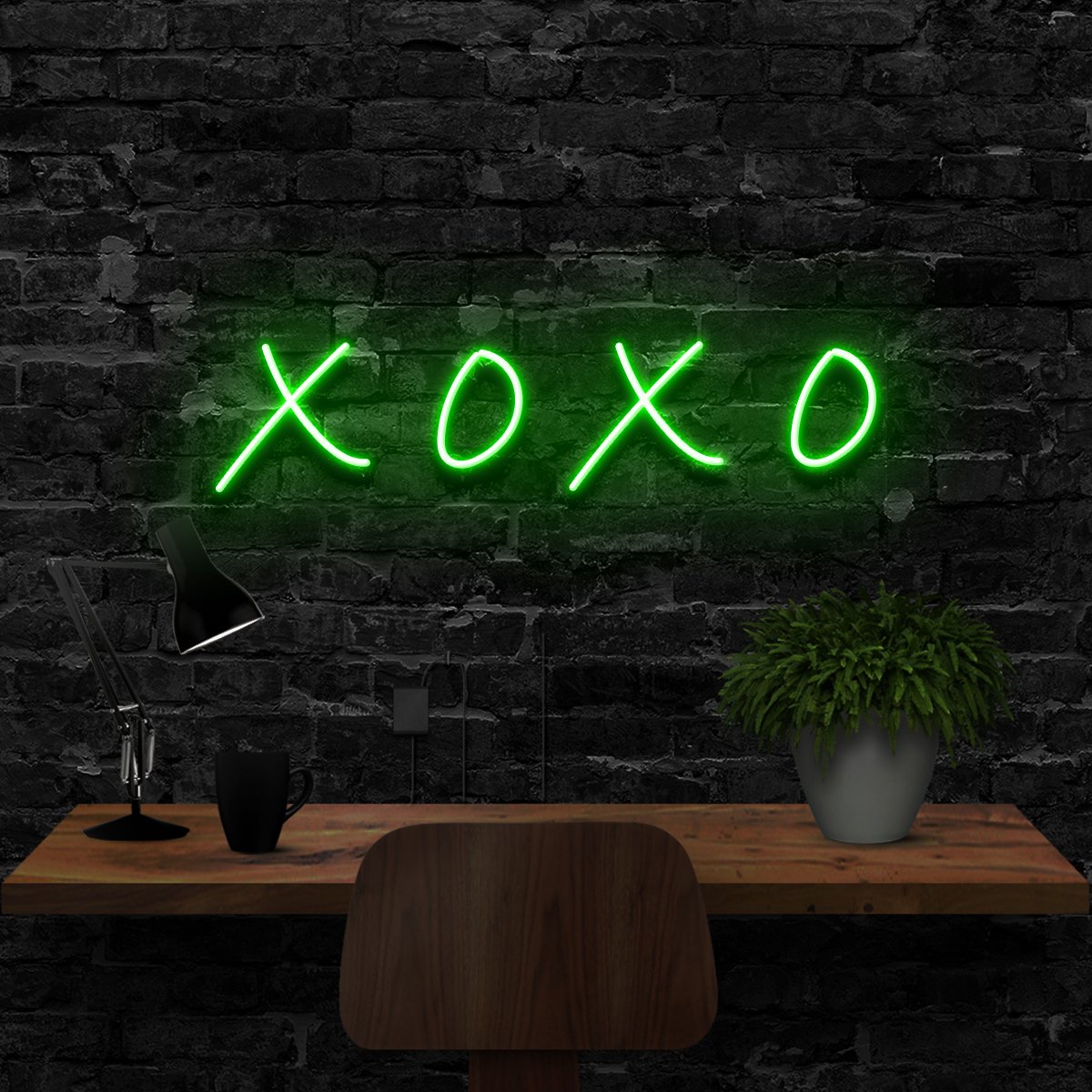 "XOXO" Neon Sign 40cm (1.3ft) / Green / LED Neon by Neon Icons