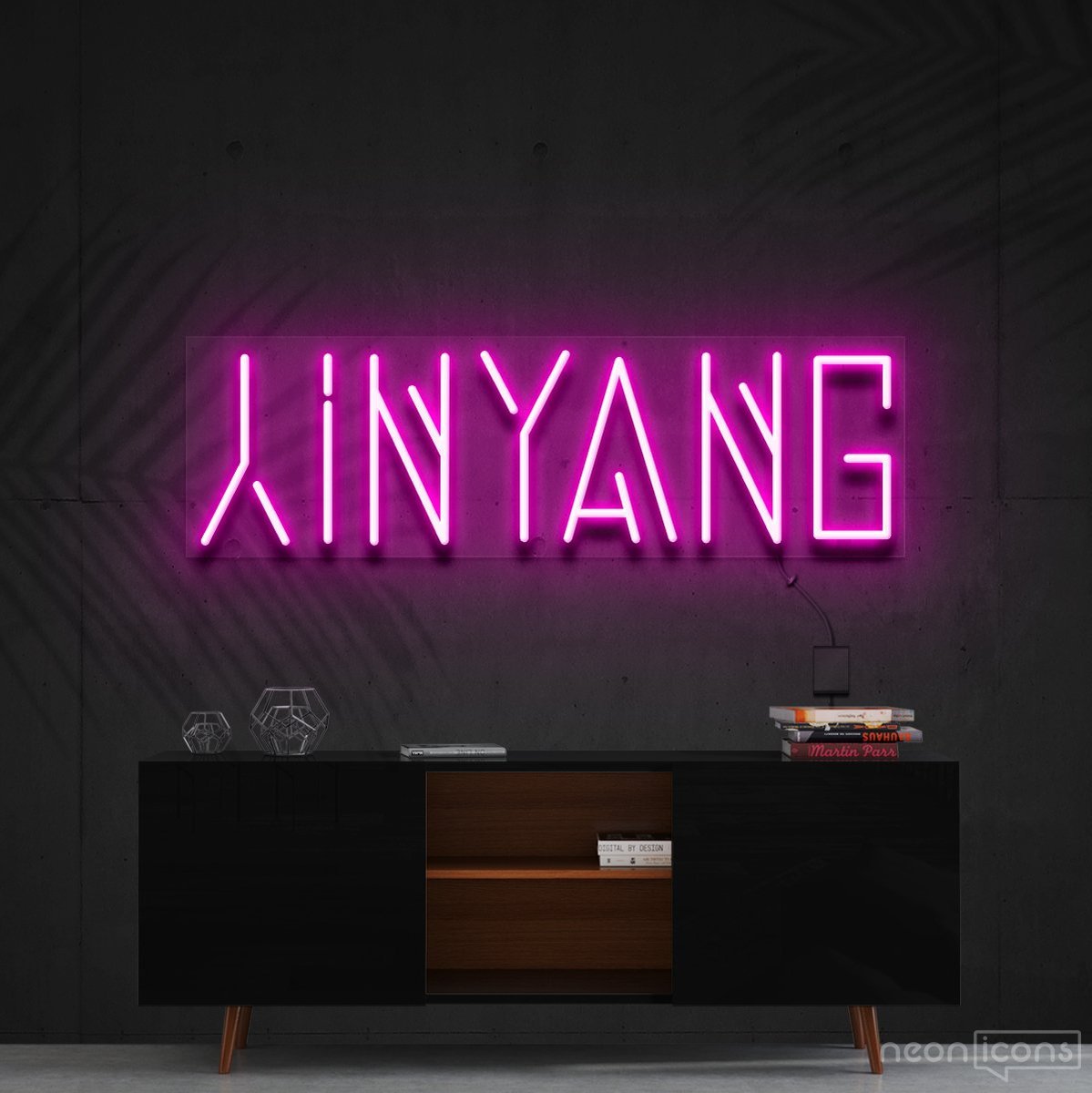 "Yin Yang" Neon Sign 60cm (2ft) / Pink / Cut to Shape by Neon Icons