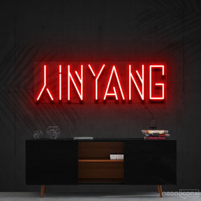 "Yin Yang" Neon Sign 60cm (2ft) / Red / Cut to Shape by Neon Icons