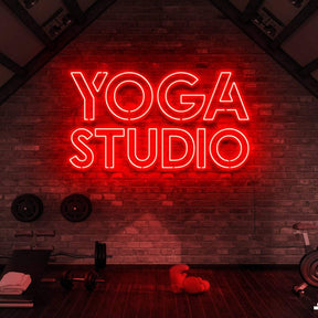 "Yoga Studio" Neon Sign for Gyms & Fitness Studios 90cm (3ft) / Red / LED Neon by Neon Icons