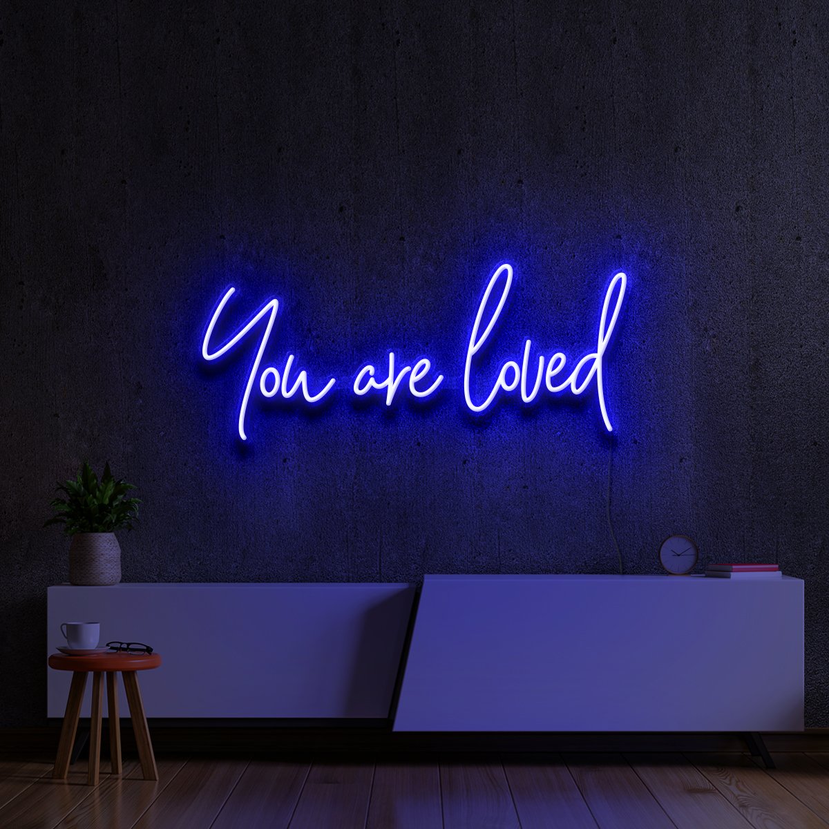 "You Are Loved" Neon Sign 60cm (2ft) / Blue / LED Neon by Neon Icons