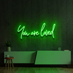 "You Are Loved" Neon Sign 60cm (2ft) / Green / LED Neon by Neon Icons