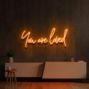 "You Are Loved" Neon Sign 60cm (2ft) / Orange / LED Neon by Neon Icons