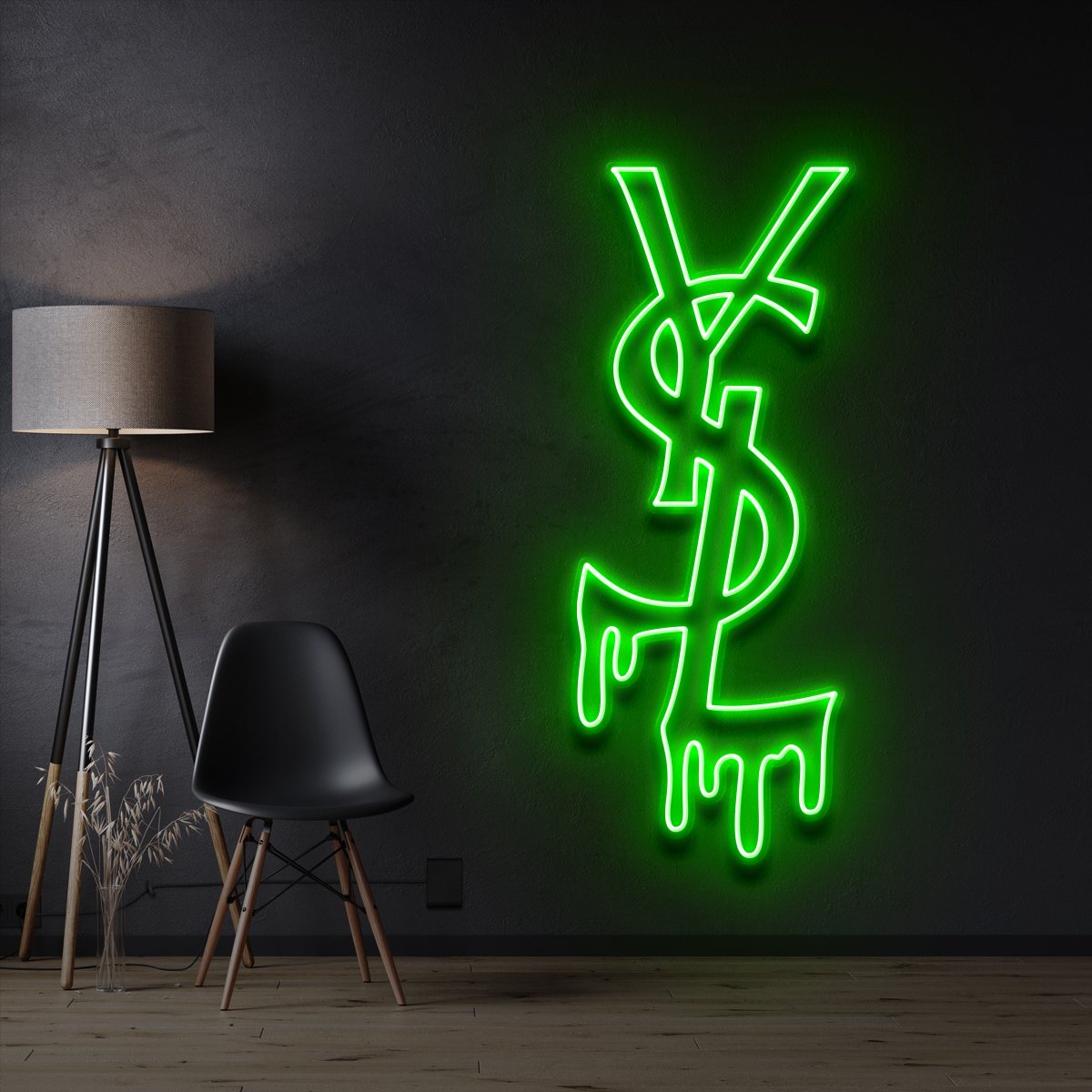 "YSL Drip" Neon Sign 90cm/3ft / Green / LED Neon by Neon Icons