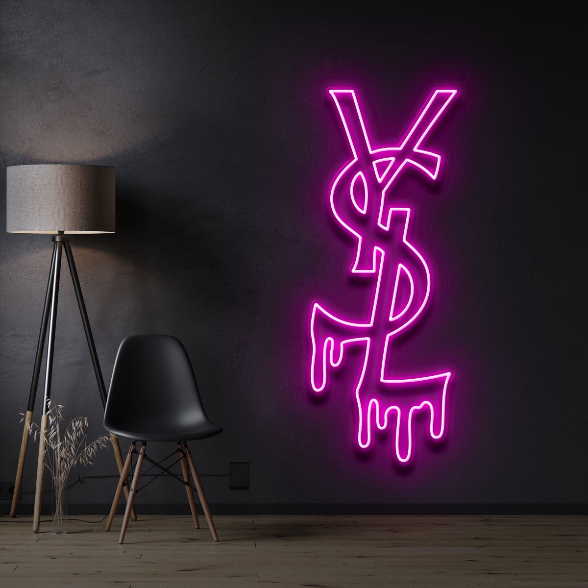 "YSL Drip" Neon Sign 90cm/3ft / Pink / LED Neon by Neon Icons