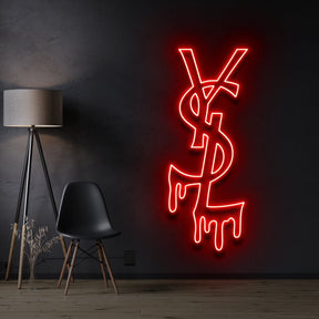 "YSL Drip" Neon Sign 90cm/3ft / Red / LED Neon by Neon Icons